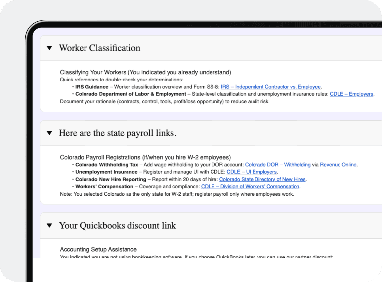 Dynamic Compliance Roadmaps & Checklists