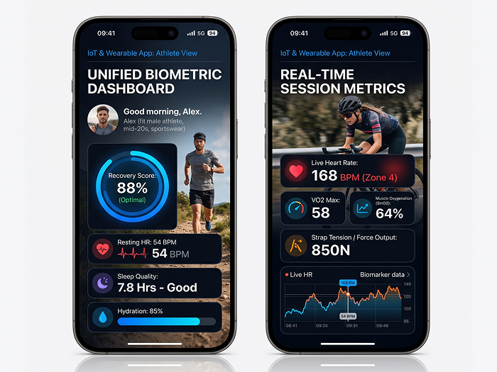 Easy-to-use Athlete View Wearable App