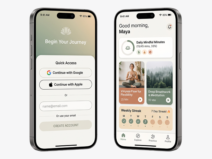 Easy-to-use Yoga Practice App